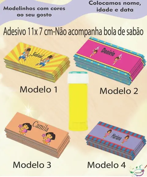 Adesivo Bolha de Sabão-dora Aventureira
