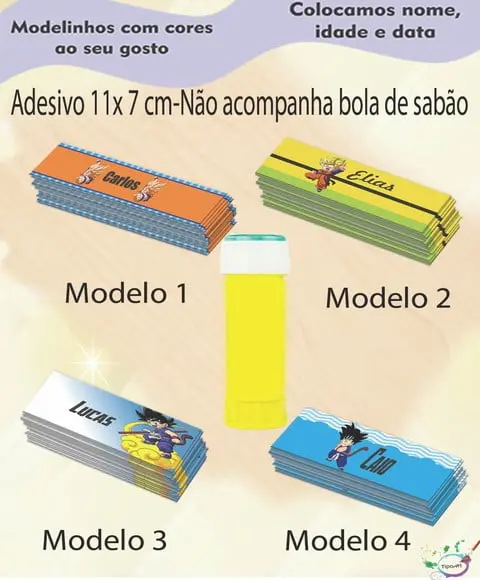 Adesivo Bolha de Sabão-goku