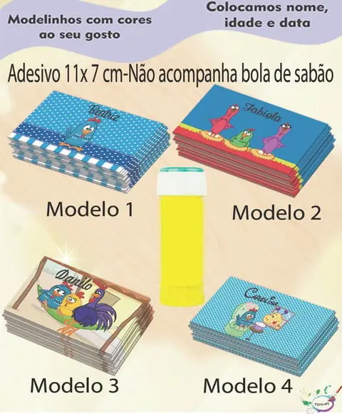 Adesivo Bolha de Sabão-galinha Pintadinha