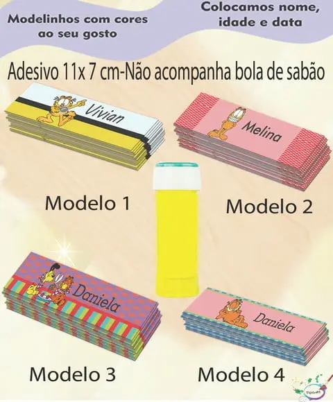 Adesivo Bolha de Sabão-garfield