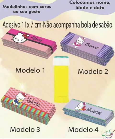 Adesivo Bolha de Sabão-hello Kitty