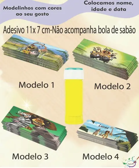 Adesivo Bolha de Sabão-madagascar