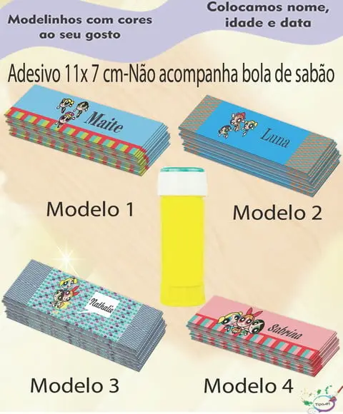Adesivo Bolha de Sabão-menina Super Poderosas