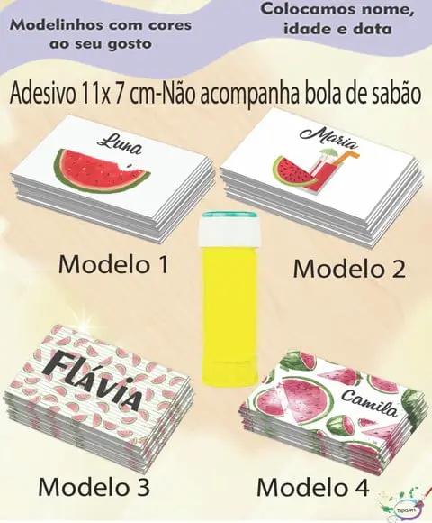 Adesivo Bolha de Sabão-melancia