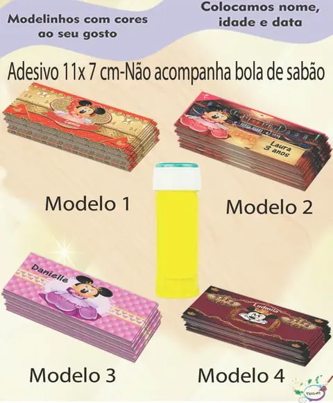 Adesivo Bolha de Sabão-minnie Realeza