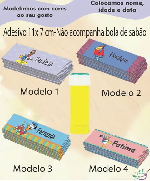 Adesivo Bolha de Sabão-pato Donald