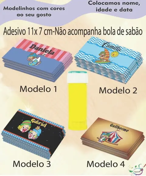 Adesivo Bolha de Sabão-patatí Patatá