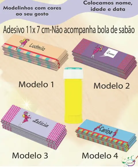 Adesivo Bolha de Sabão-penelope Charmosa