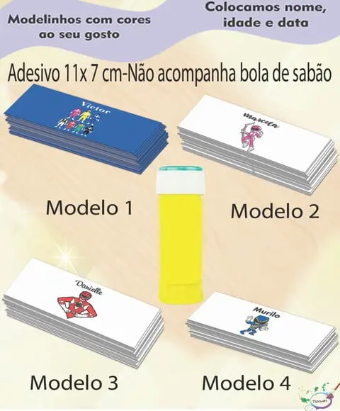 Adesivo Bolha de Sabão-pawer Ranger