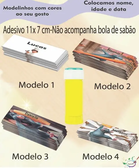 Adesivo Bolha de Sabão-ratatouille