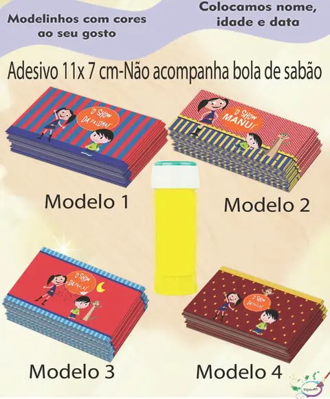 Adesivo Bolha de Sabão-show da Luna