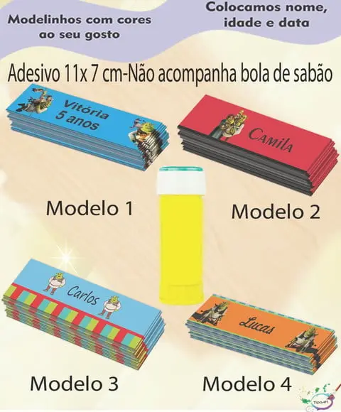 Adesivo Bolha de Sabão-shrek