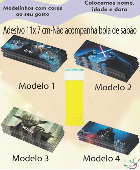 Adesivo Bolha de Sabão-starwars