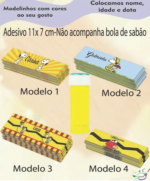 Adesivo Bolha de Sabão-snoopy