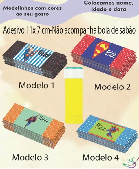 Adesivo Bolha de Sabão-super Homem