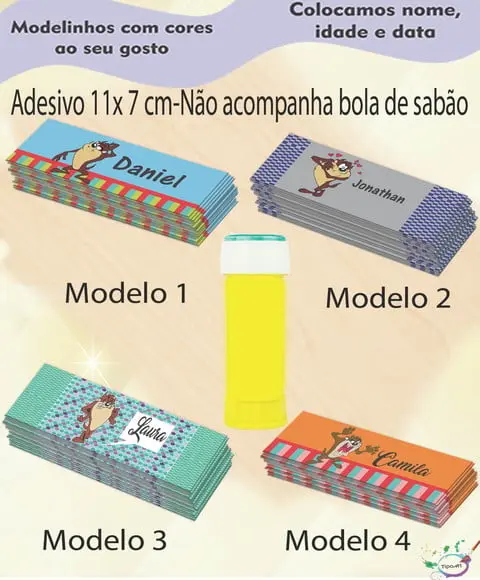 Adesivo Bolha de Sabão-taz Mania