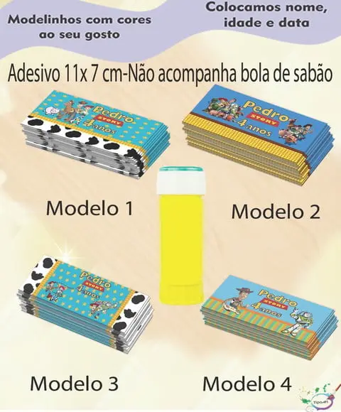 Adesivo Bolha de Sabão-toy Story