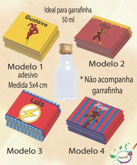 Adesivo Garrafinha- Flash