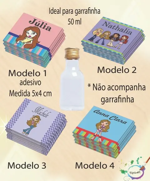 Adesivo Garrafinha-bratz