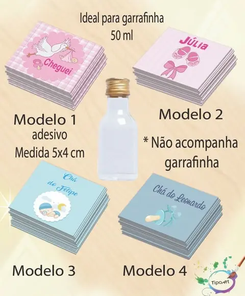 Adesivo Garrafinha-chá de Bebê