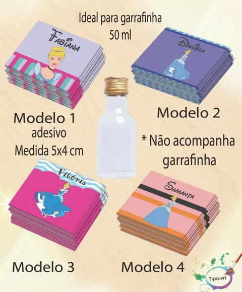 Adesivo Garrafinha-cinderela