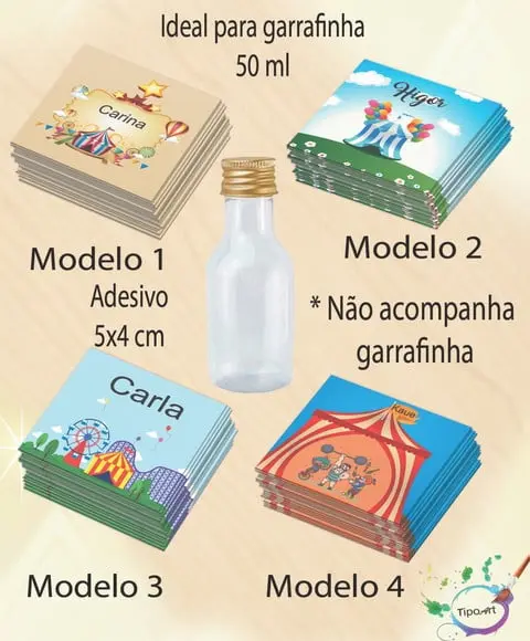Adesivo Garrafinha-circo