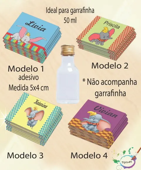 Adesivo Garrafinha-dumbo