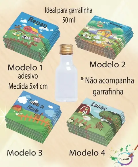Adesivo Garrafinha-fazendinha