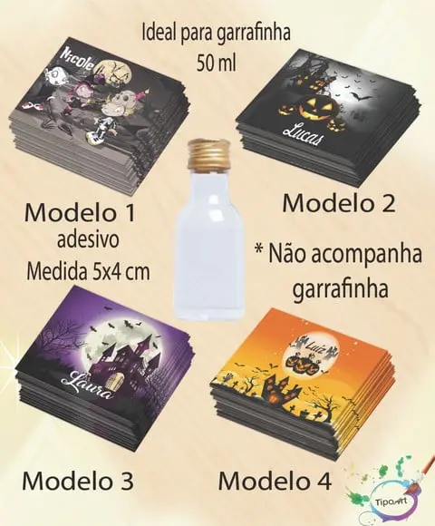 Adesivo Garrafinha-halloween#1