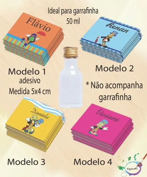 Adesivo Garrafinha-grilo Falante
