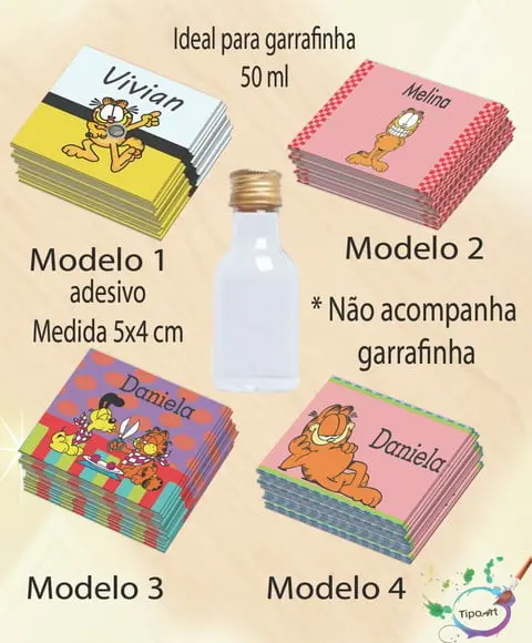 Adesivo Garrafinha-garfield