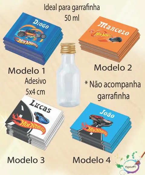 Adesivo Garrafinha-hot Whells