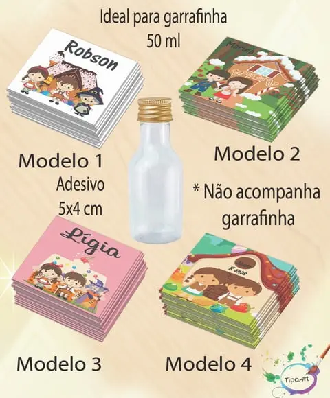 Adesivo Garrafinha-joão e Maria