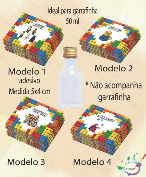 Adesivo Garrafinha-lego