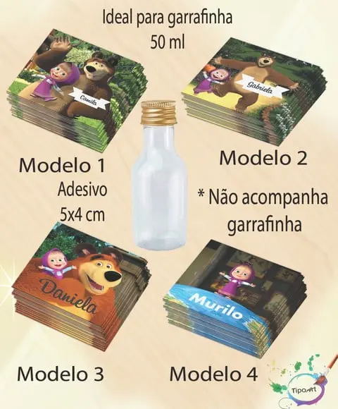 Adesivo Garrafinha-masha