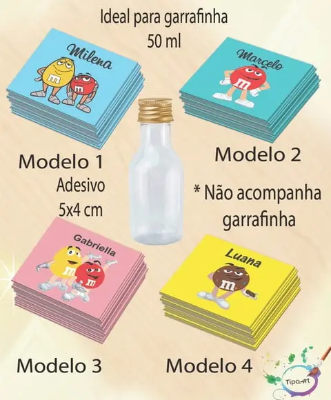Adesivo Garrafinha-m&m