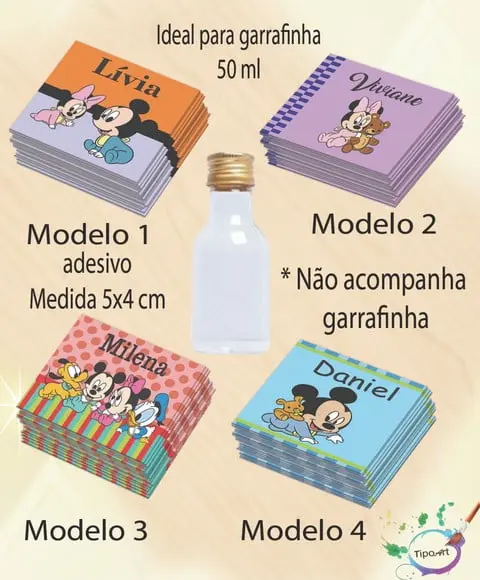 Adesivo Garrafinha-mickey Baby