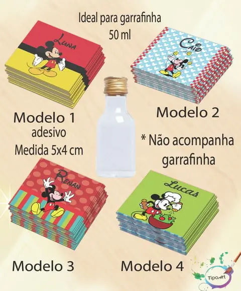 Adesivo Garrafinha-mickey