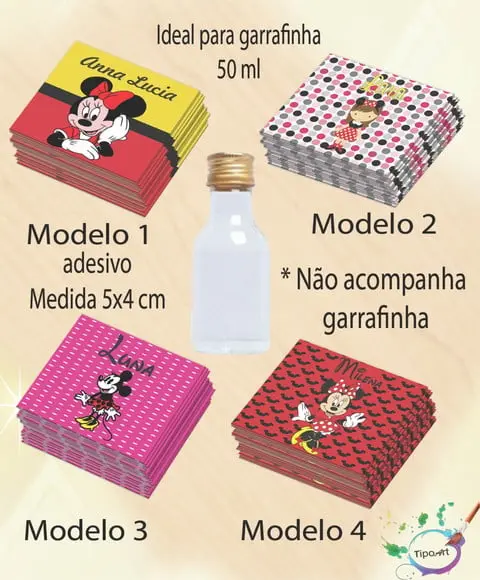 Adesivo Garrafinha-minnie