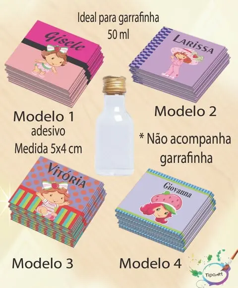 Adesivo Garrafinha-moranguinho