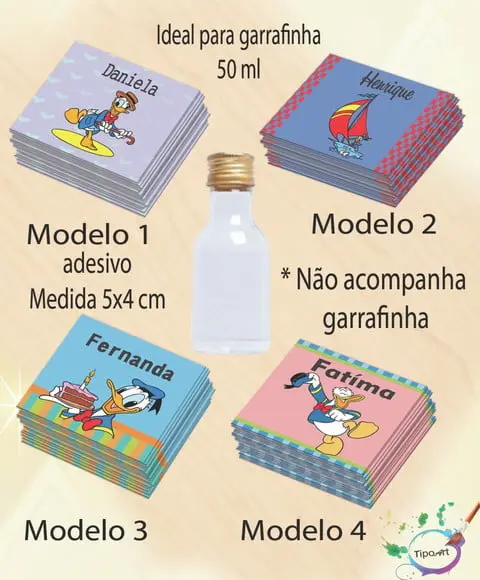 Adesivo Garrafinha-pato Donald