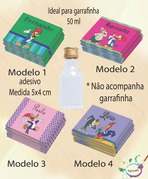 Adesivo Garrafinha-pica Pau