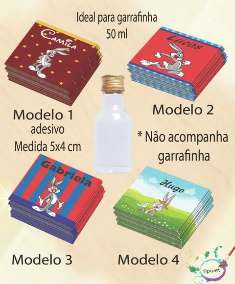 Adesivo Garrafinha-pernalonga