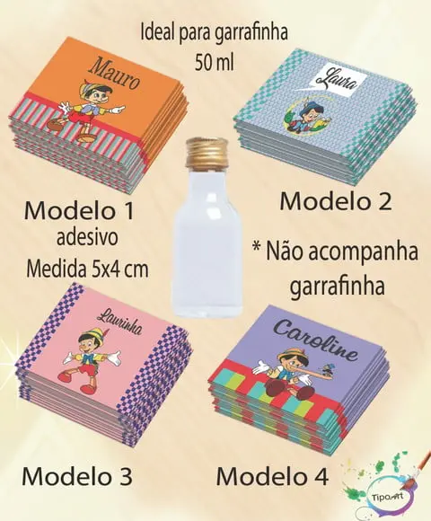 Adesivo Garrafinha-pinoquio