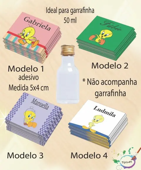 Adesivo Garrafinha-piu Piu