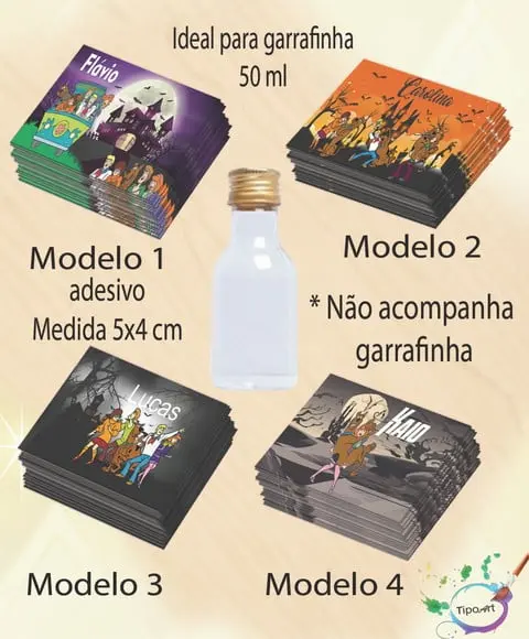Adesivo Garrafinha-scooby Doo
