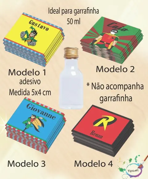 Adesivo Garrafinha-robin