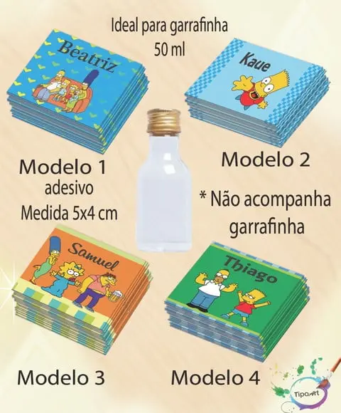 Adesivo Garrafinha-simpson