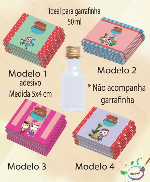 Adesivo Garrafinha-sheriff Calie do Oeste