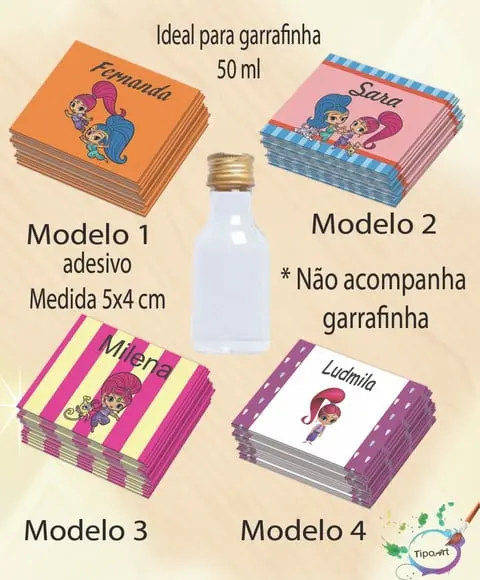 Adesivo Garrafinha-shimmer Shine